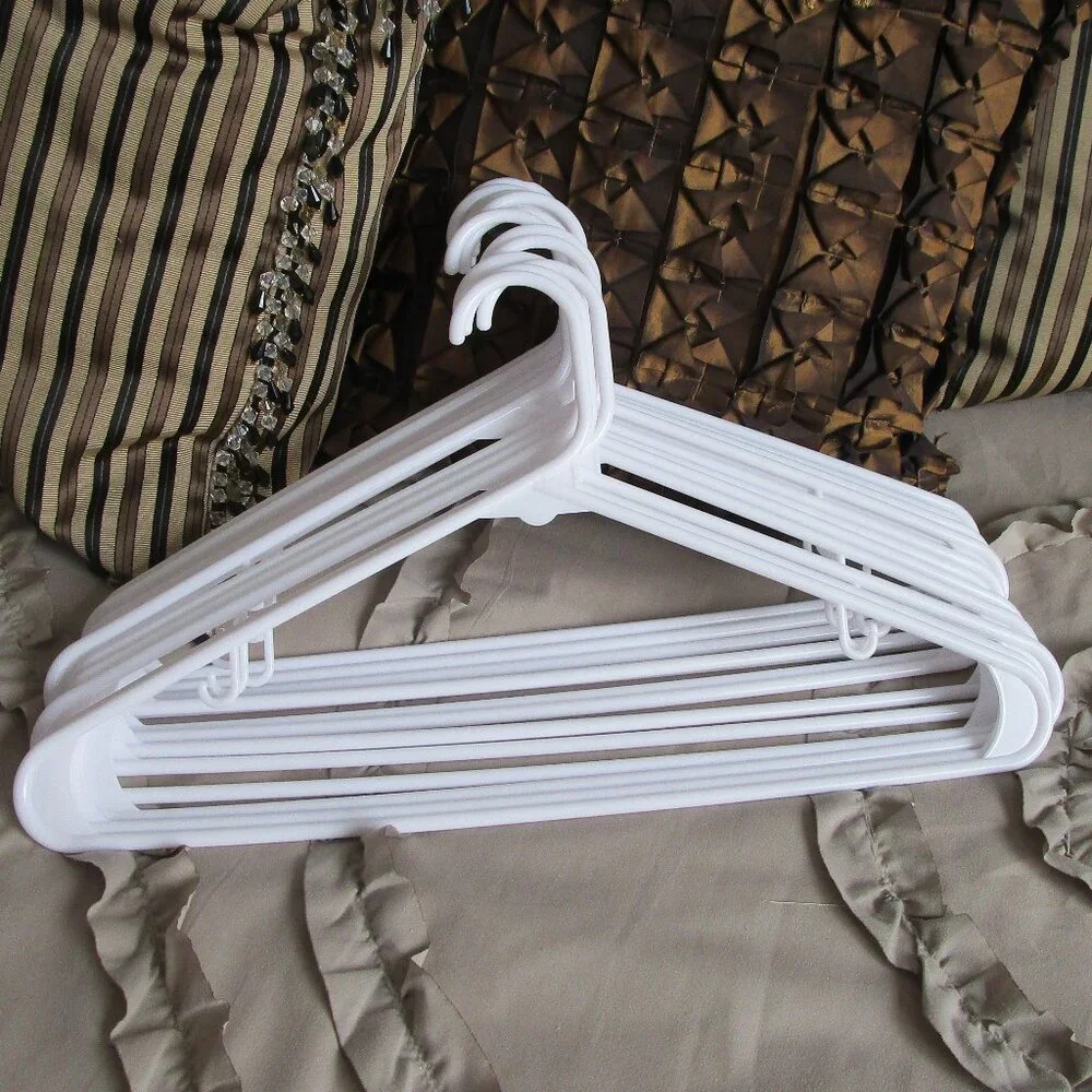 lot of new plastic hangers